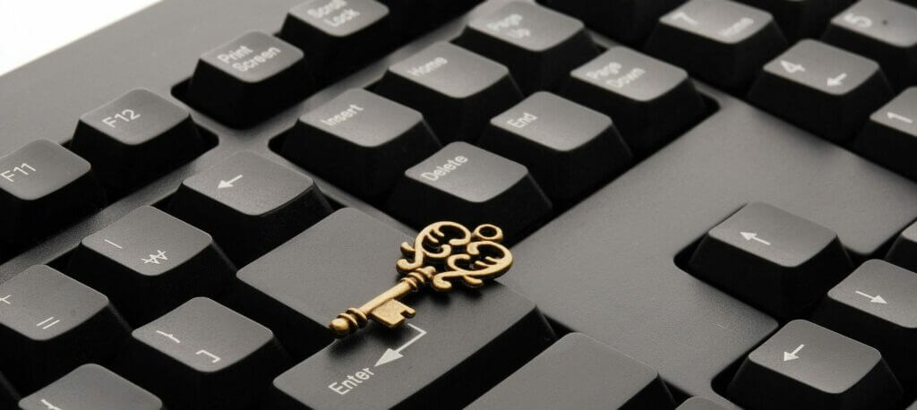 Keyboard mit Schlüssel